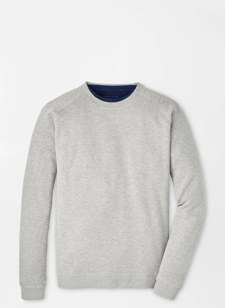 Peter Millar Crown Comfort Knit Crew: Light Grey