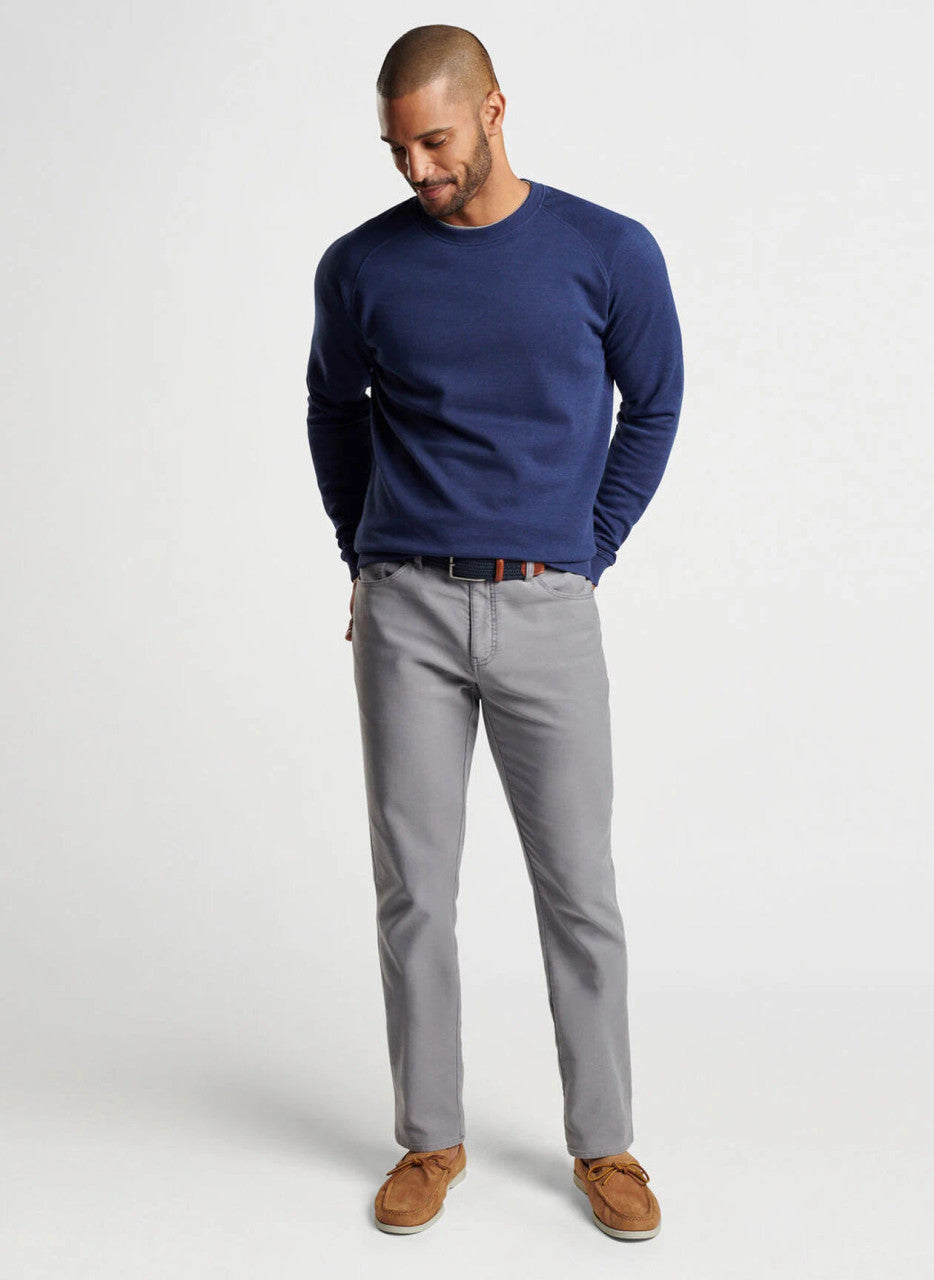 Peter Millar Crown Comfort Knit Crew: Navy