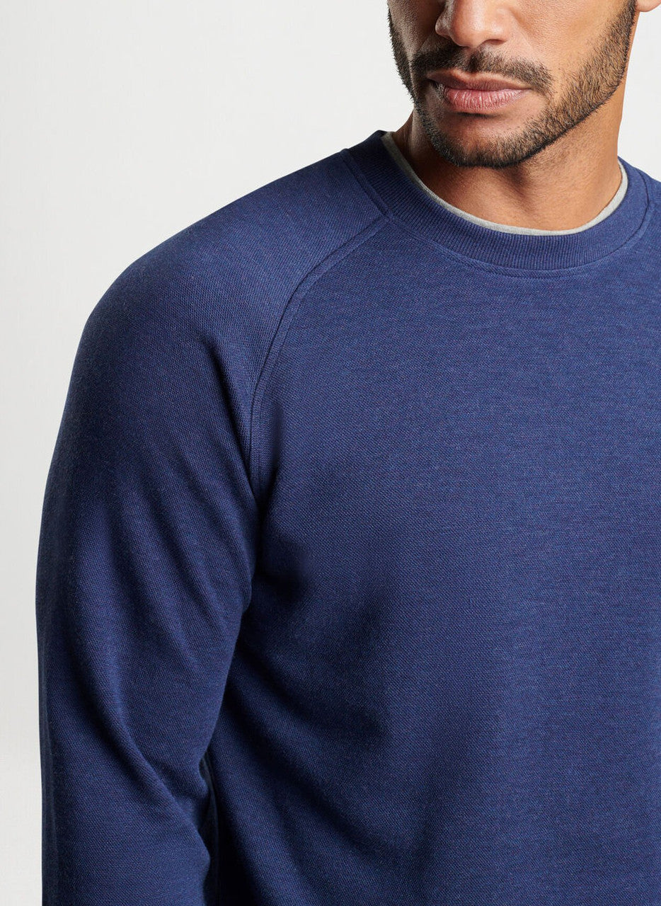 Peter Millar Crown Comfort Knit Crew: Navy