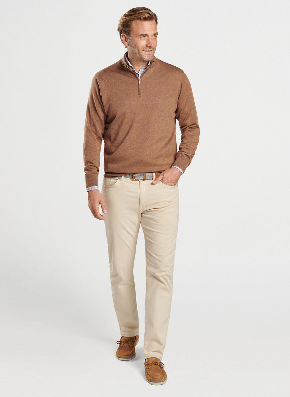 Peter Millar Autumn Crest Quarter-Zip: British Tan