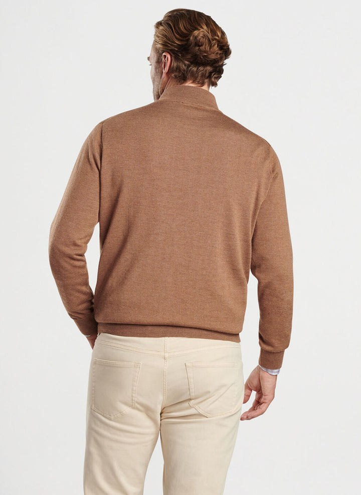 Peter Millar Autumn Crest Quarter-Zip: British Tan