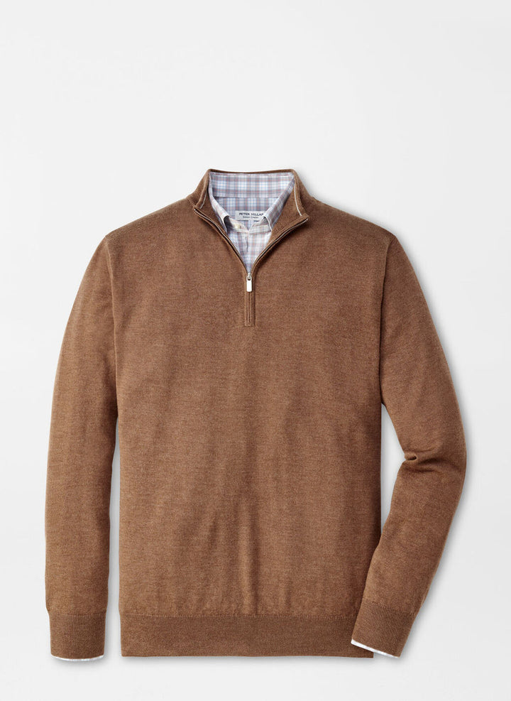 Peter Millar Autumn Crest Quarter-Zip: British Tan