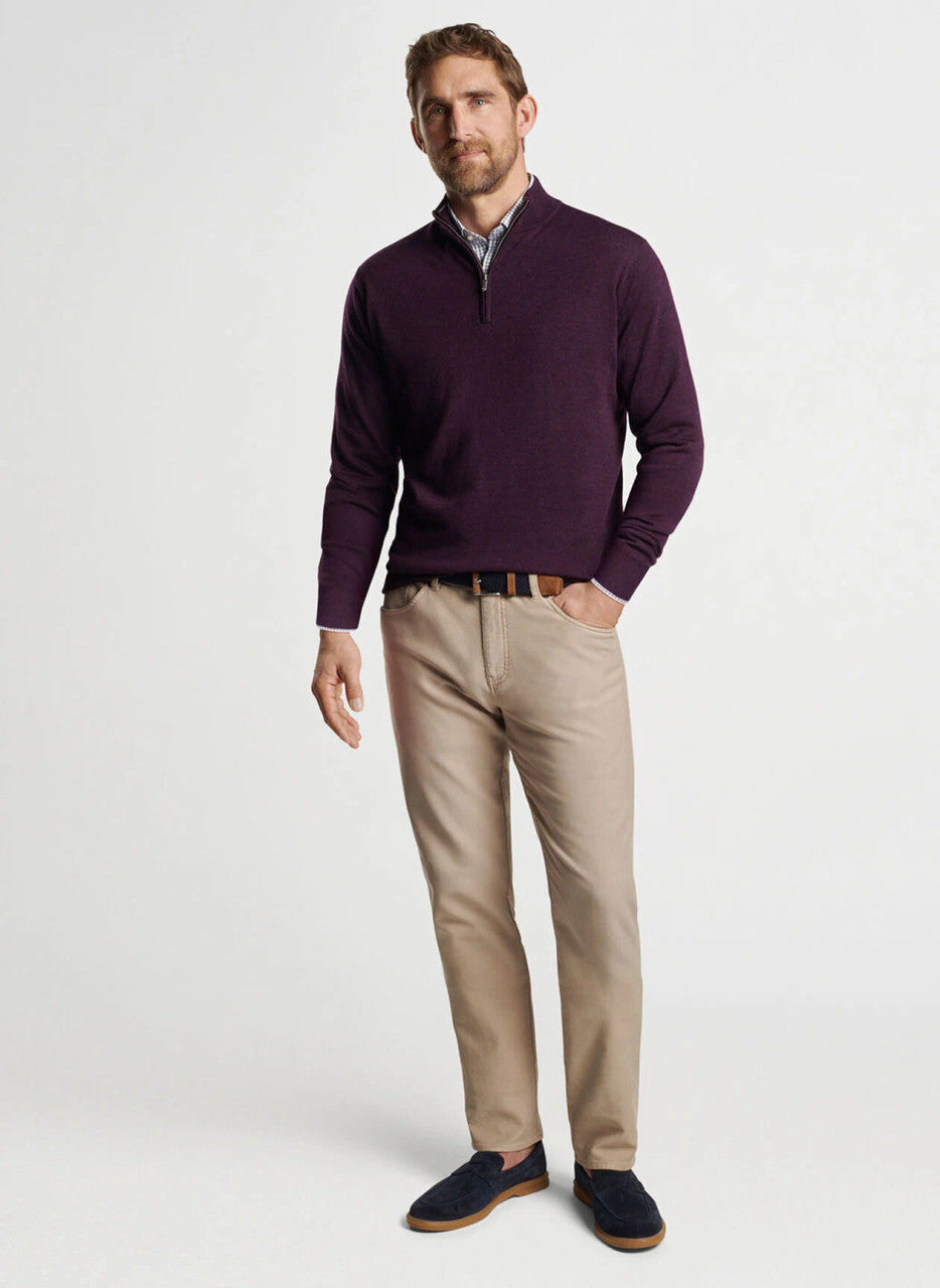 Peter Millar Autumn Crest Quarter-Zip: Dark Plum