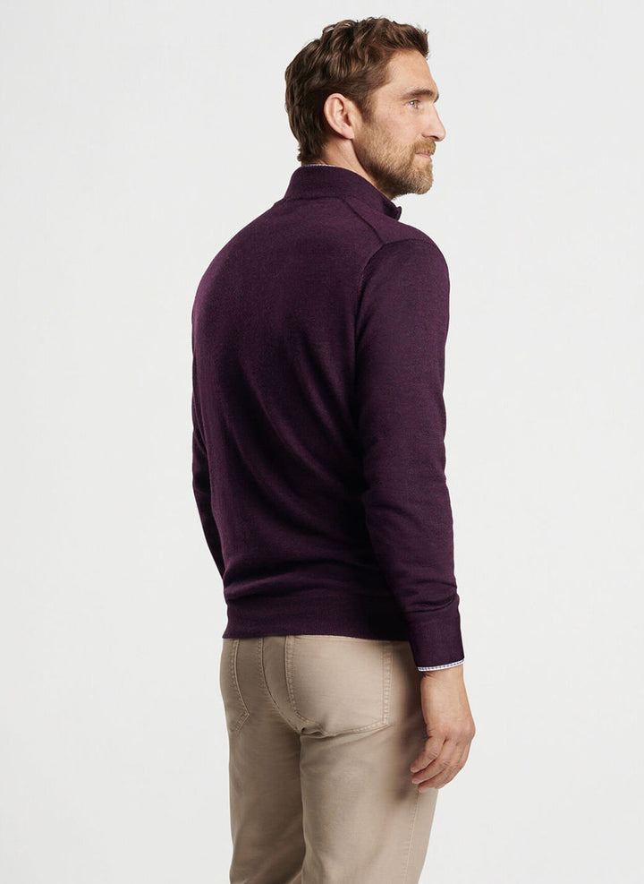 Peter Millar Autumn Crest Quarter-Zip: Dark Plum