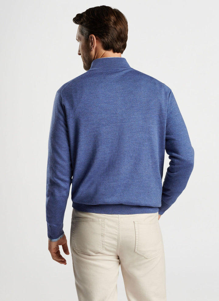 Peter Millar Autumn Crest Quarter-Zip: Ocean Blue