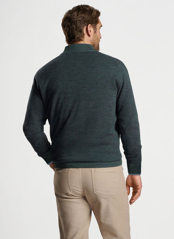 Peter Millar Breaker Birdseye Quarter-Zip: Balsam