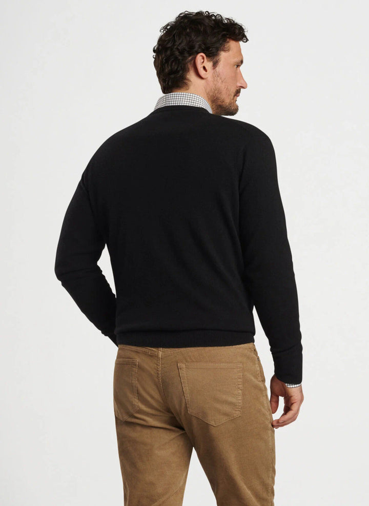 Peter Millar Crown Heritage Cashmere Sweater: Black