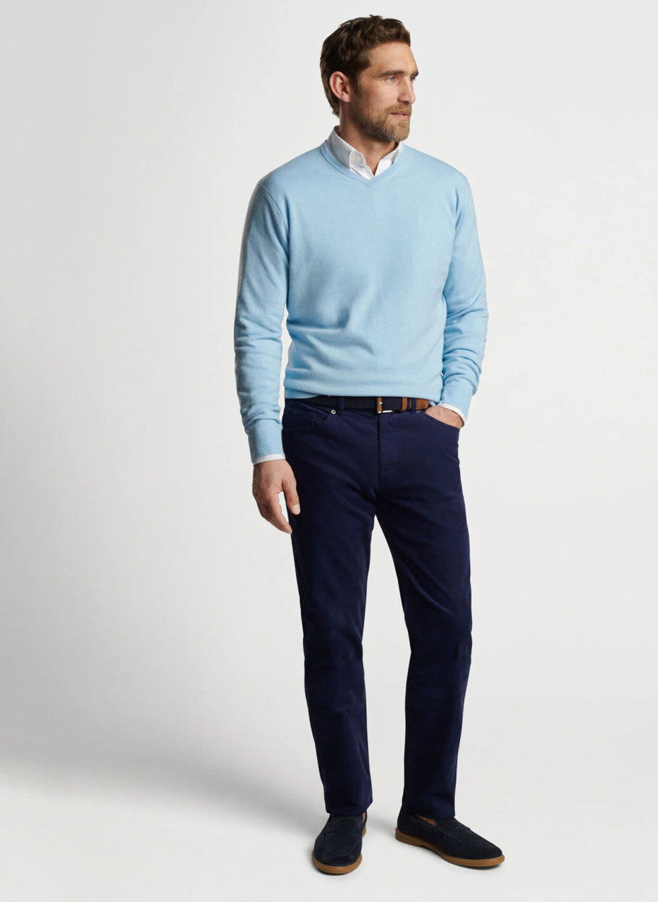 Peter Millar Crown Heritage Cashmere Sweater: Cottage Blue