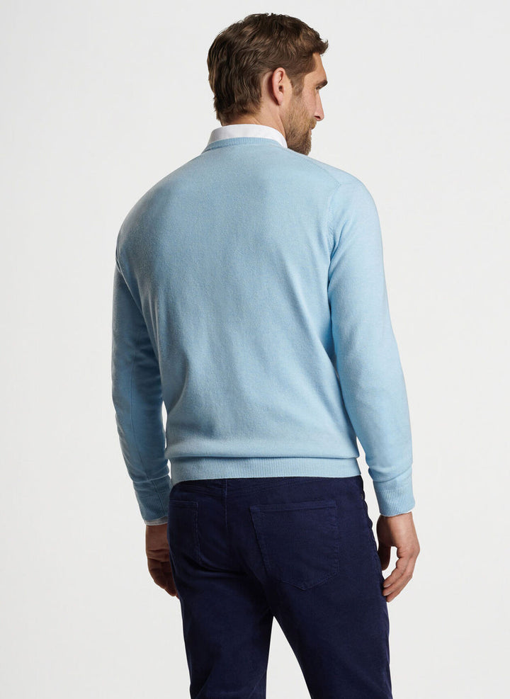 Peter Millar Crown Heritage Cashmere Sweater: Cottage Blue