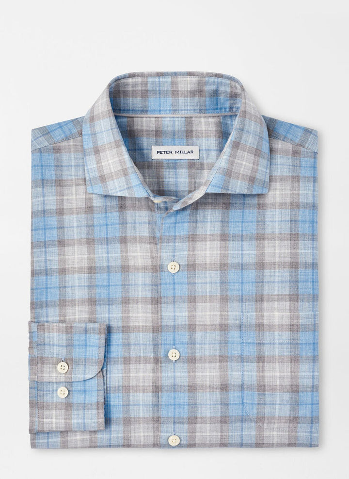 Peter Millar Langley Summer Soft Cotton Sport Shirt: British Grey