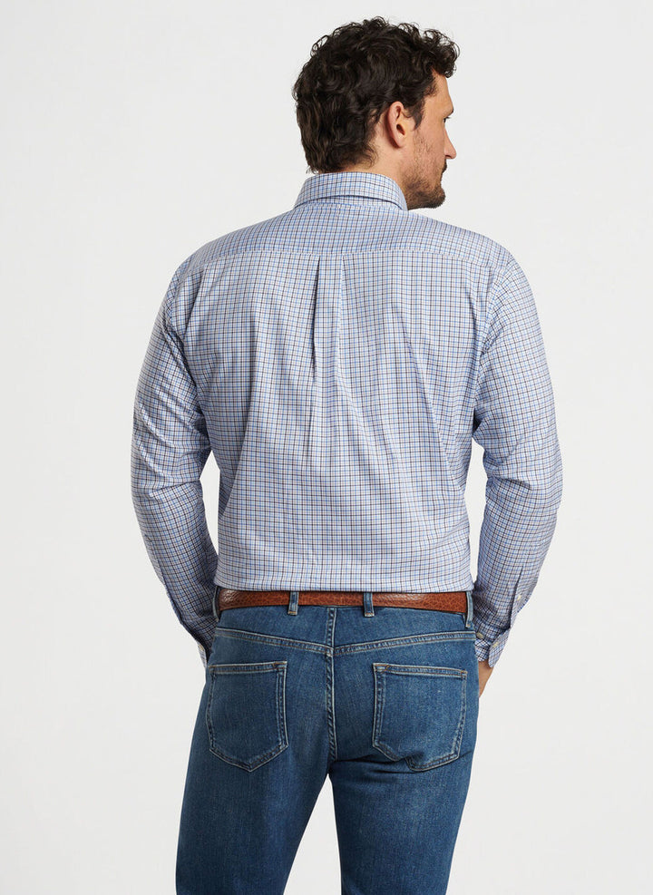 Peter Millar Albert Crown Lite Cotton-Stretch Sport Shirt: Galaxy