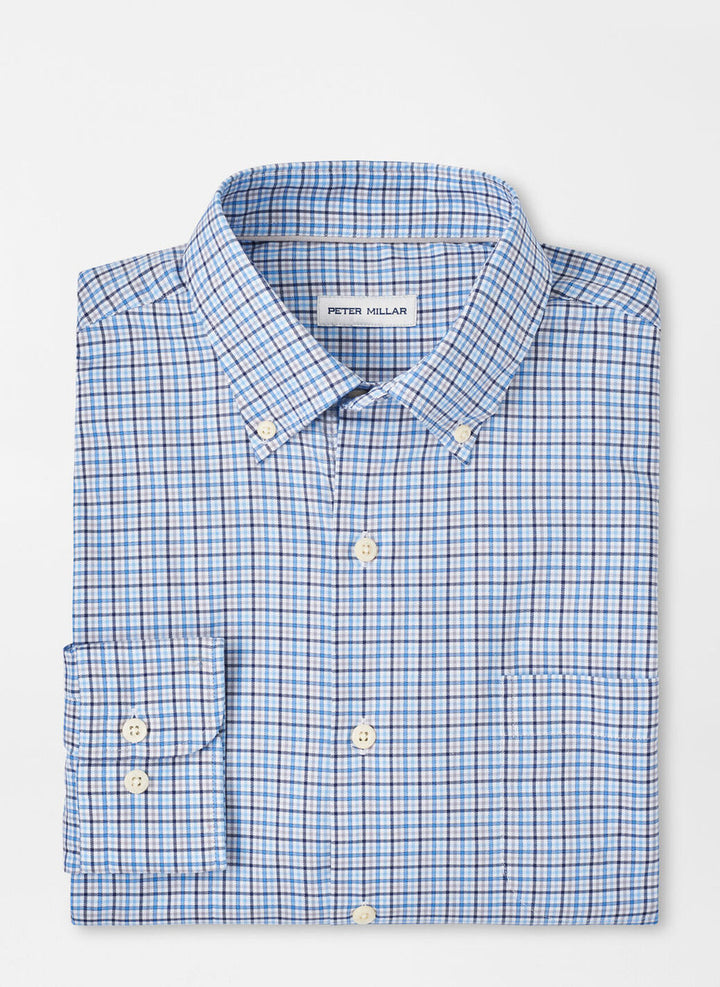 Peter Millar Albert Crown Lite Cotton-Stretch Sport Shirt: Galaxy