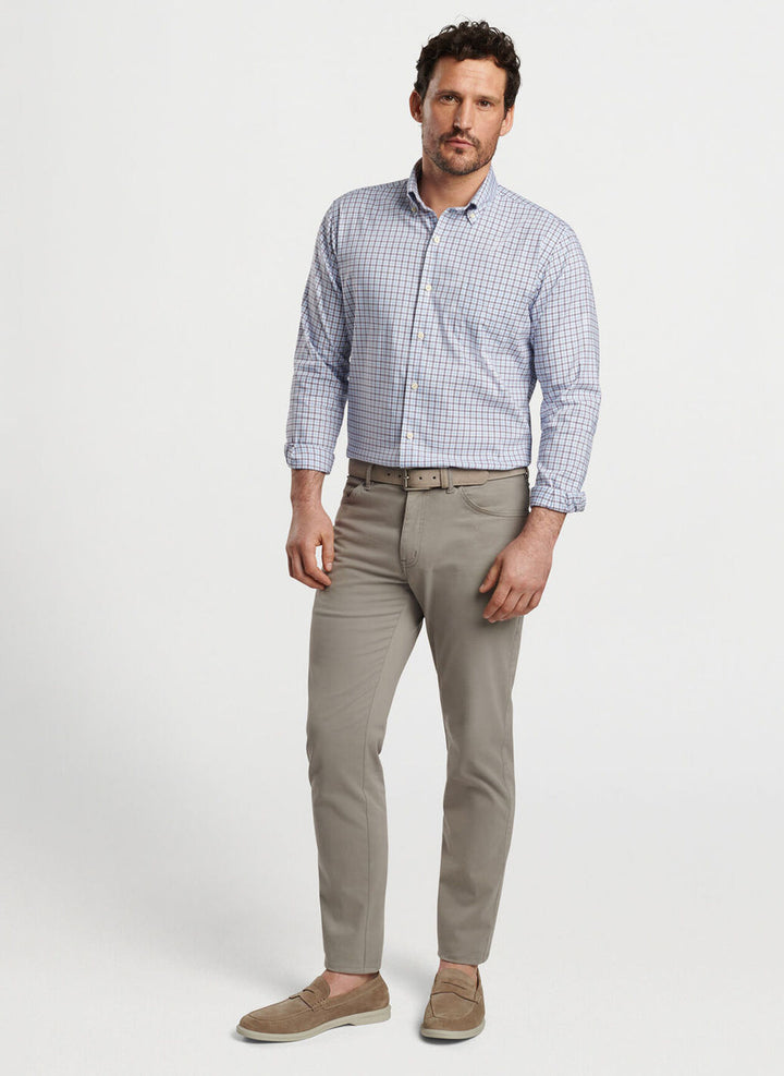 Peter Millar Hamilton Crown Lite Cotton-Stretch Sport Shirt: Cottage Blue