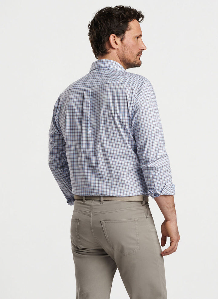 Peter Millar Hamilton Crown Lite Cotton-Stretch Sport Shirt: Cottage Blue