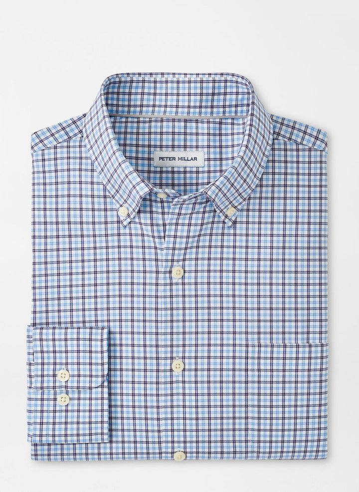 Peter Millar Hamilton Crown Lite Cotton-Stretch Sport Shirt: Cottage Blue