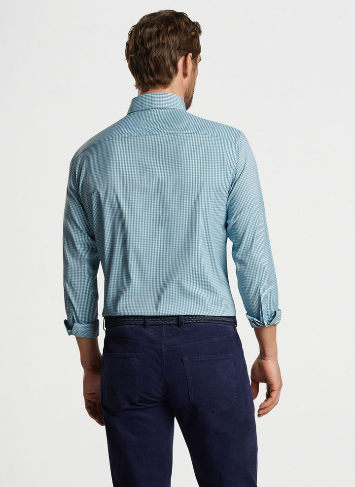 Peter Millar Barrie Performance Twill Sport Shirt: Sherwood