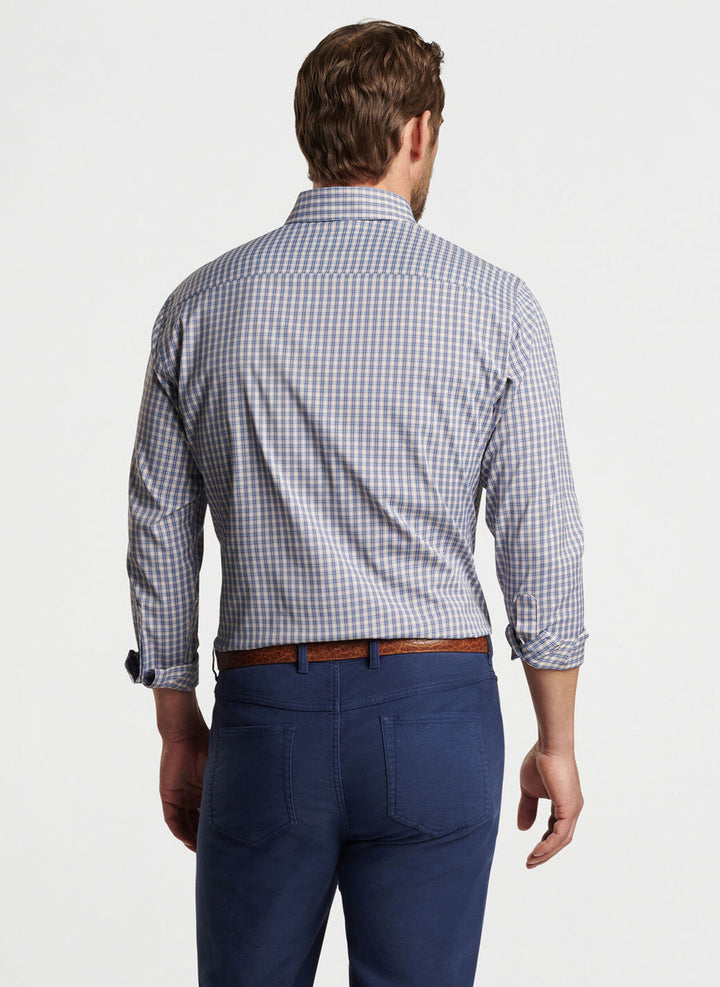 Peter Millar Prairie Performance Twill Sport Shirt: Galaxy