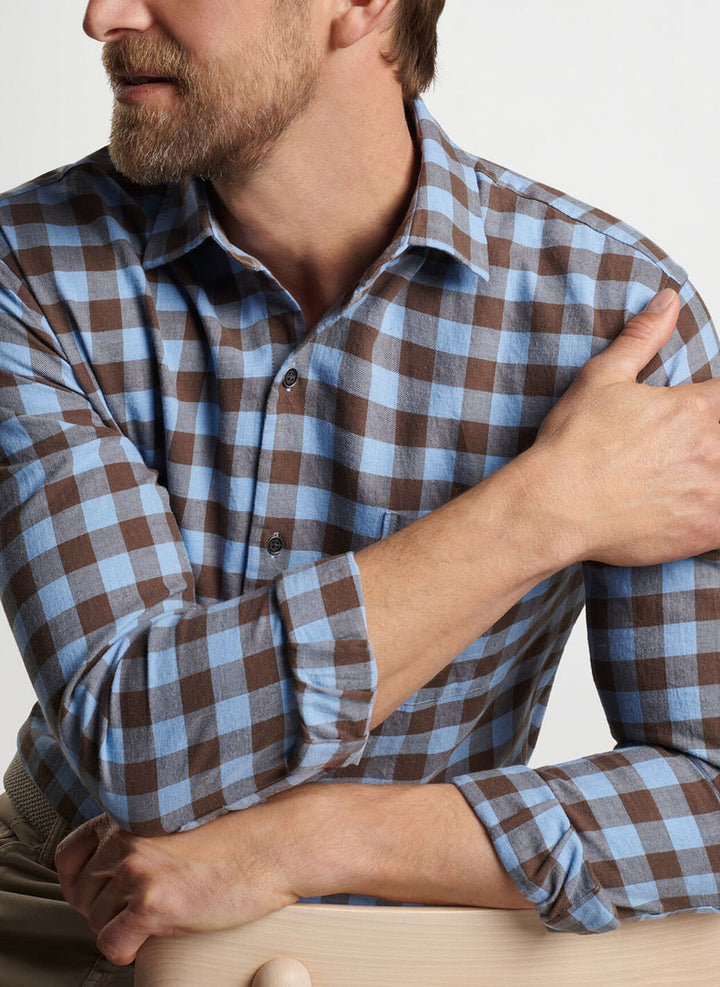 Peter Millar Delta Cotton Sport Shirt: Cottage Blue