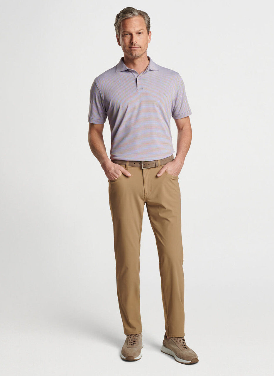 Peter Millar Crown Crafted Ambrose Performance Jersey Polo: Lavender Fog