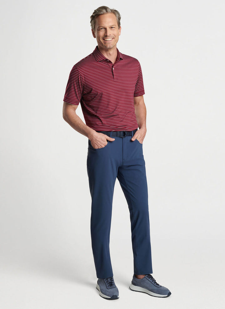 Peter Millar Crown Crafted Duet Performance Jersey Polo: Vermouth