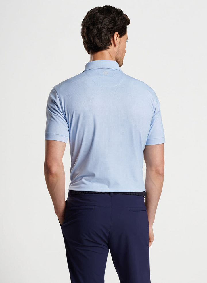 Peter Millar Crown Crafted Delancey Dot Performance Jersey Polo: Moon Mist