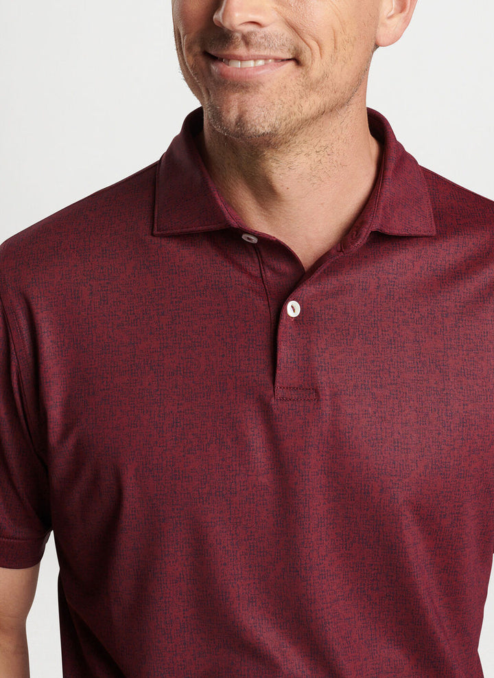 Peter Millar Crown Crafted Switching Gears Performance Jersey Polo: Vermouth