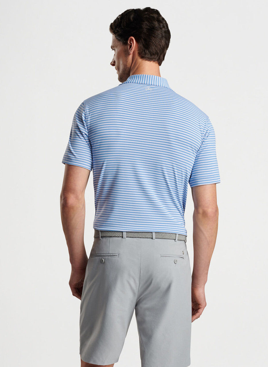 Peter Millar Crown Crafted Bowen Jersey Performance Jersey Polo: Brook Blue