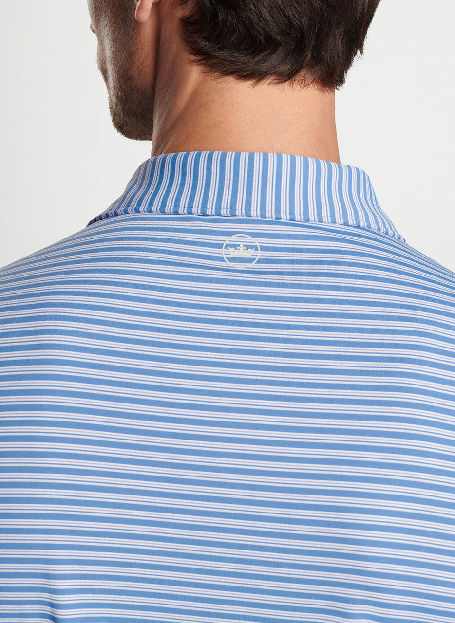 Peter Millar Crown Crafted Bowen Jersey Performance Jersey Polo: Brook Blue