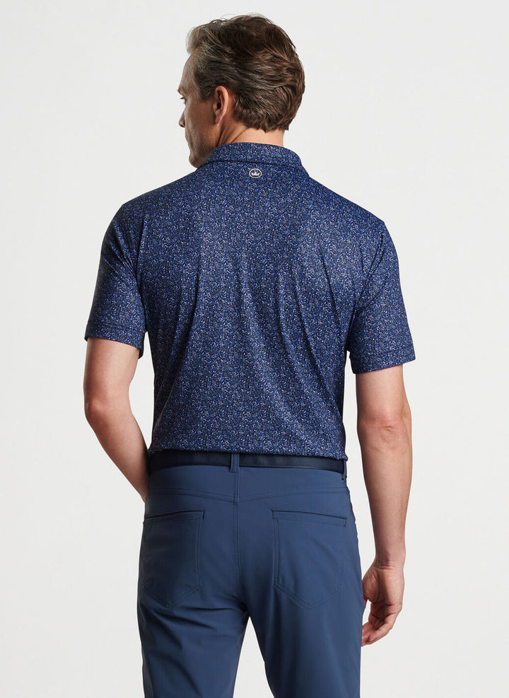 Peter Millar Crown Crafted Infusions Jersey Performance Jersey Polo: Navy