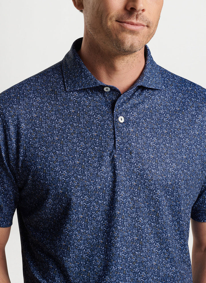 Peter Millar Crown Crafted Infusions Jersey Performance Jersey Polo: Navy