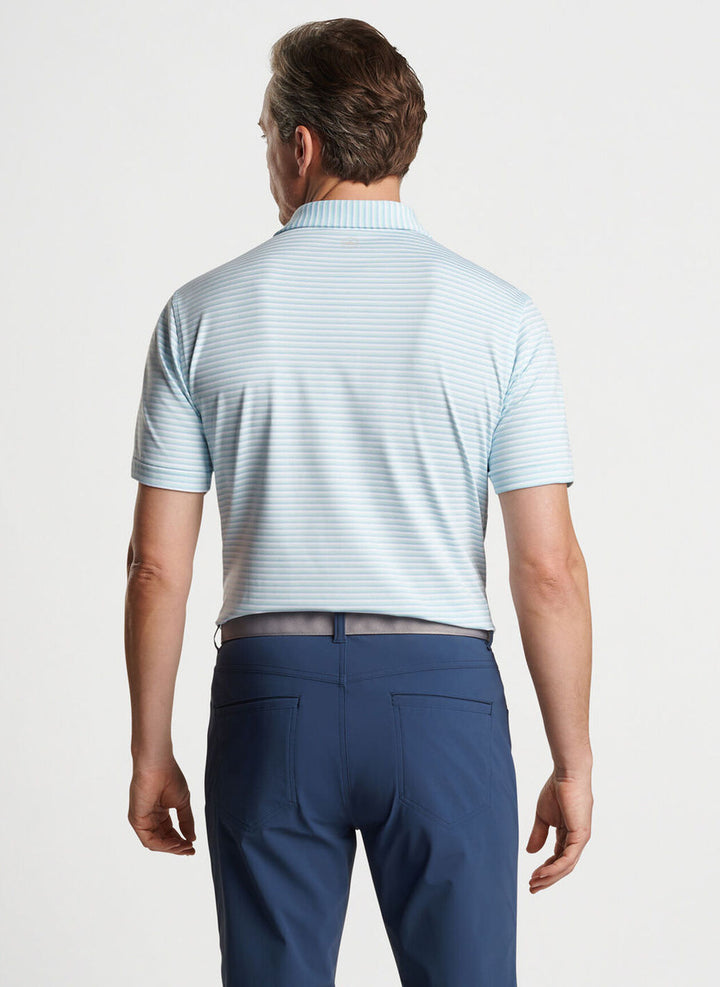 Peter Millar Crown Crafted Milton Performance Jersey Polo: Blue Frost