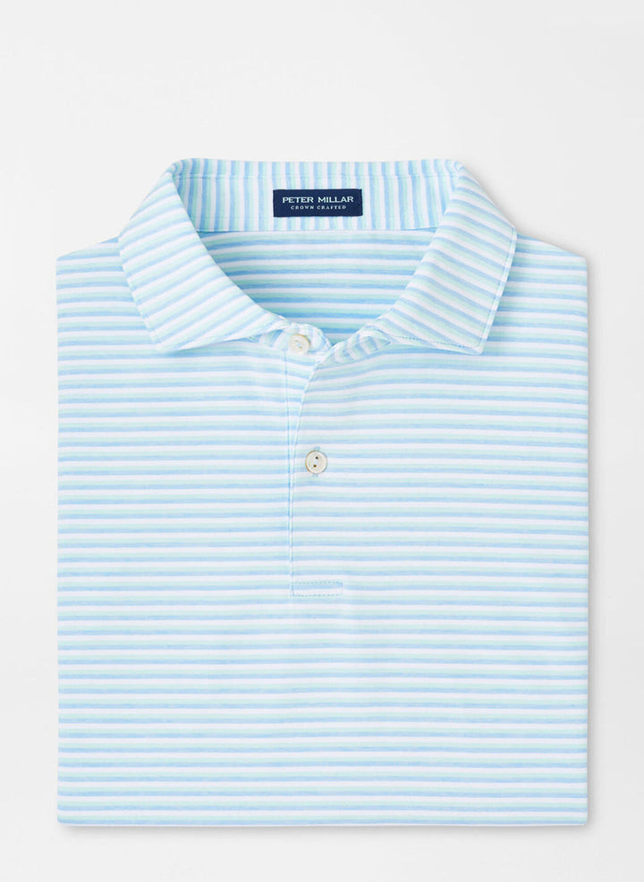 Peter Millar Crown Crafted Milton Performance Jersey Polo: Blue Frost