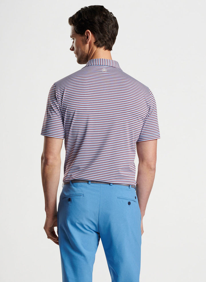 Peter Millar Crown Crafted Milton Jersey Performance Jersey Polo: Brook Blue