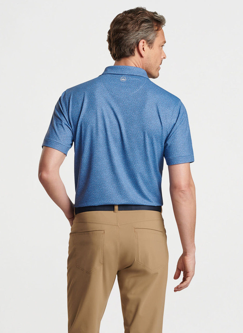 Peter Millar Crown Crafted Radio Star Jersey Performance Jersey Polo: Brook Blue