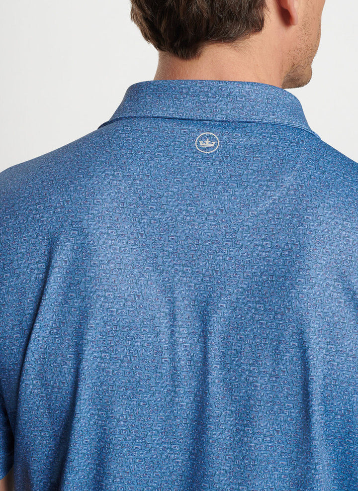 Peter Millar Crown Crafted Radio Star Jersey Performance Jersey Polo: Brook Blue