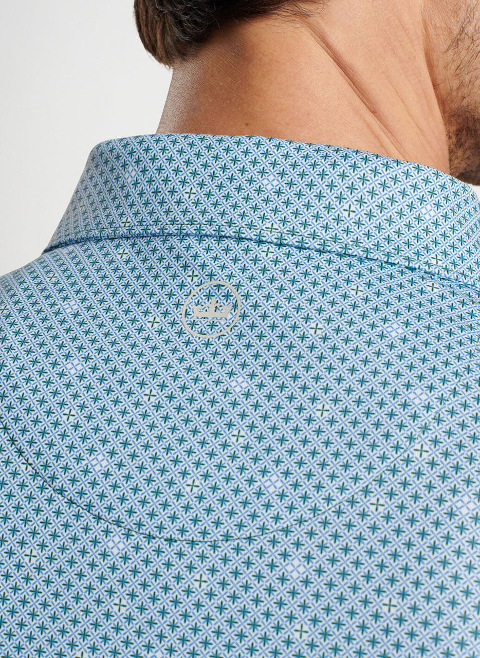 Peter Millar Crown Crafted Mosaic Performance Jersey Polo: Lacinato