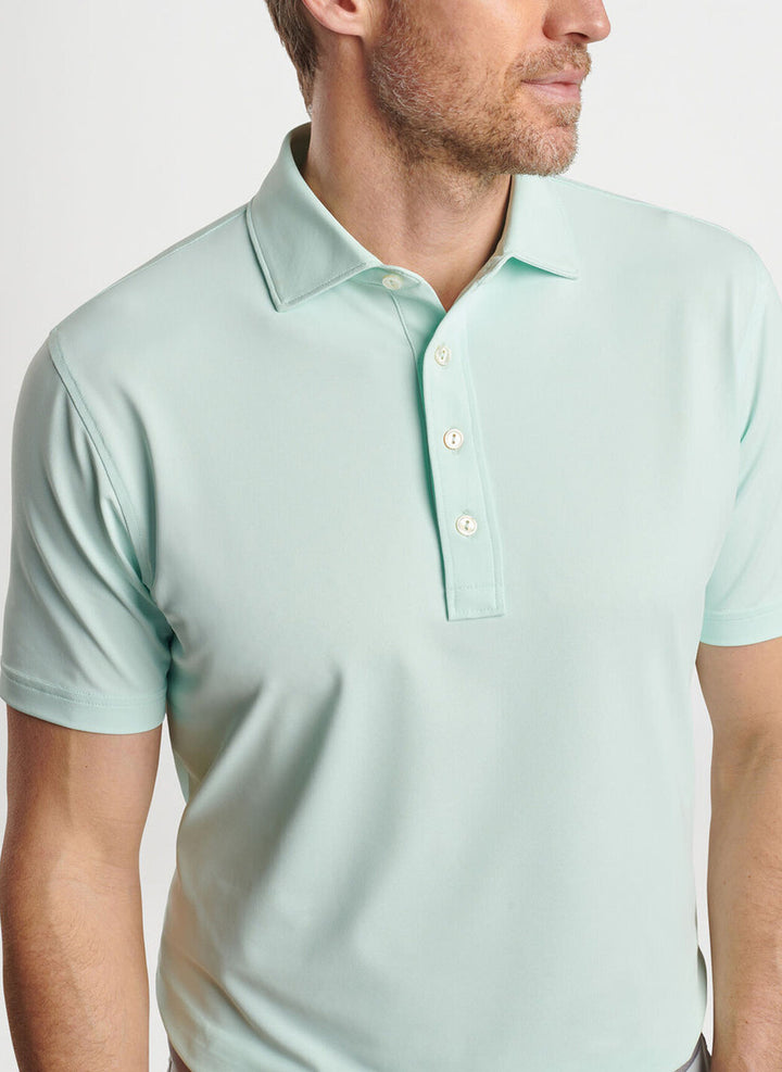 Peter Millar Crown Crafted Soul Performance Mesh Polo: Capri Breeze