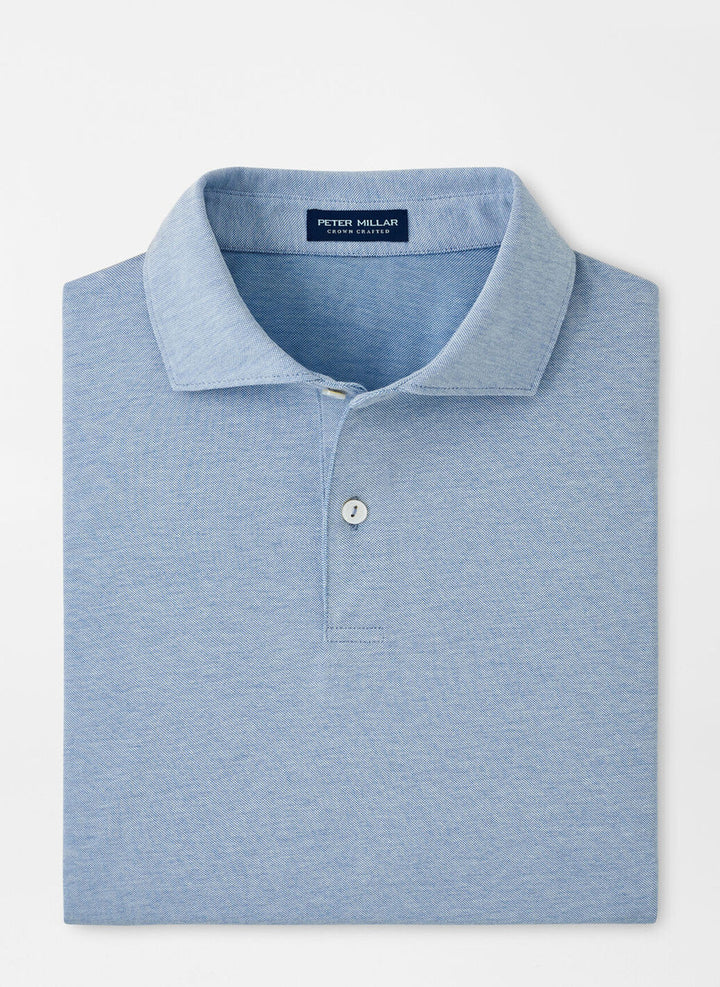 Peter Millar Crown Crafted Albatross Cotton Blend Piqué Polo: Brook Blue