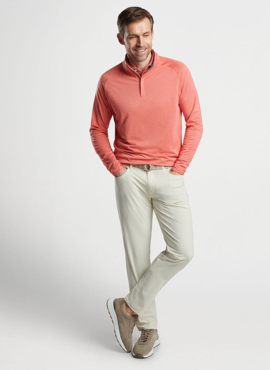 Peter Millar Stealth Performance Quarter-Zip: Scarlet Lily