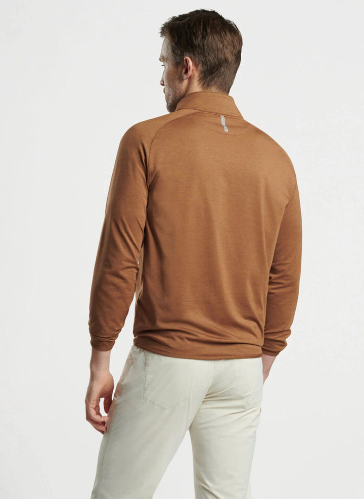 Peter Millar Stealth Performance Quarter-Zip: Walnut