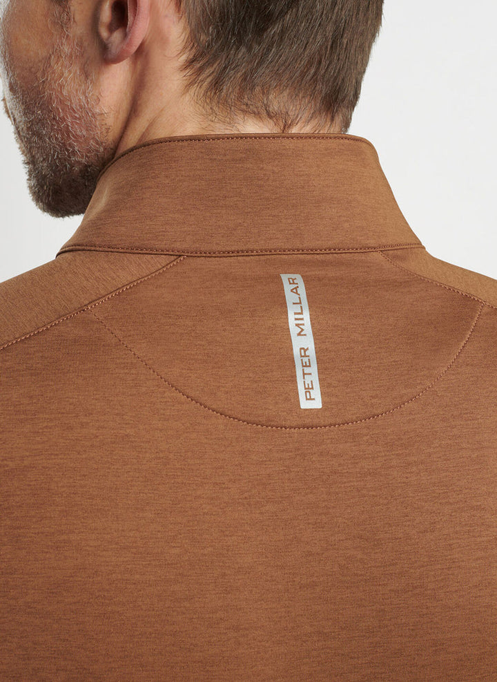 Peter Millar Stealth Performance Quarter-Zip: Walnut