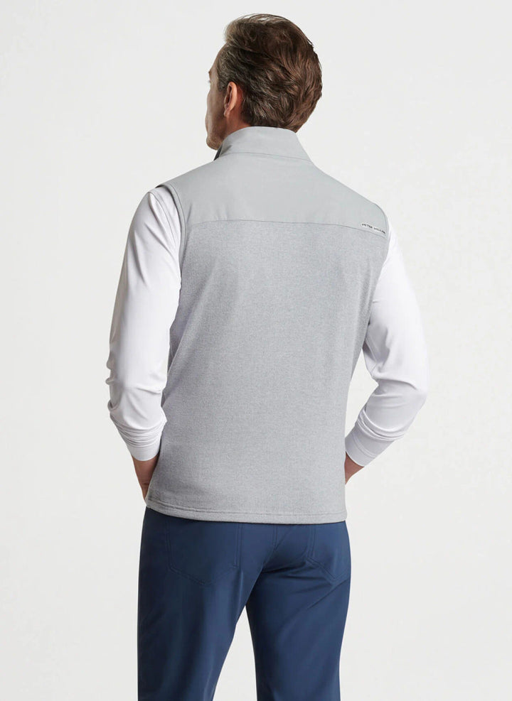 Peter Millar Solstice Performance Hybrid Full-Zip Vest: Gale Grey