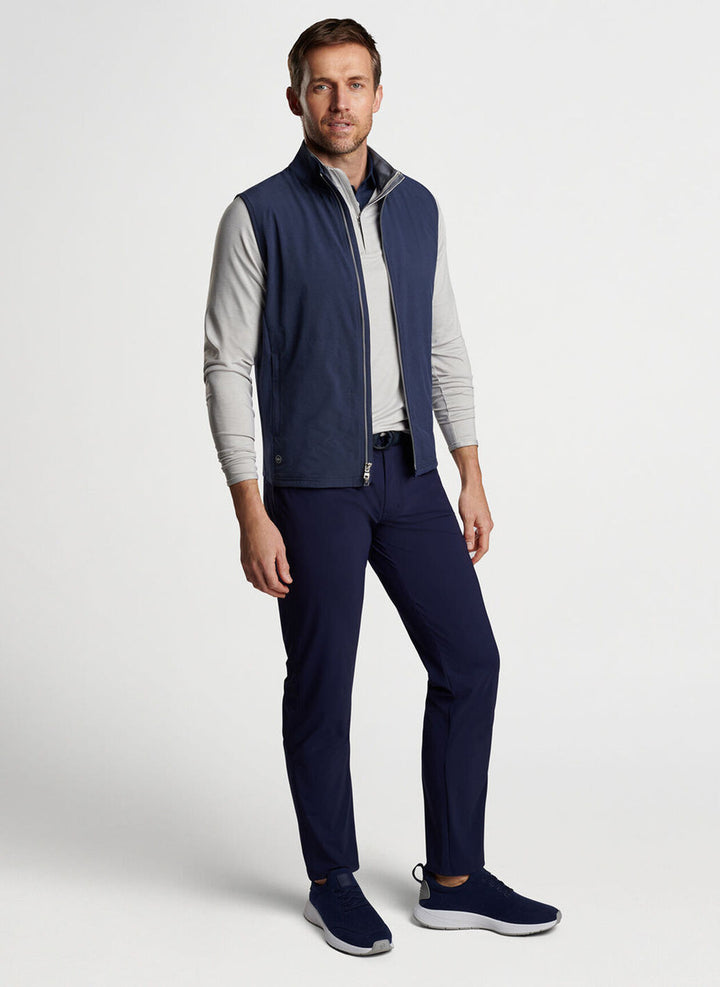 Peter Millar Solstice Performance Hybrid Full-Zip Vest: Navy