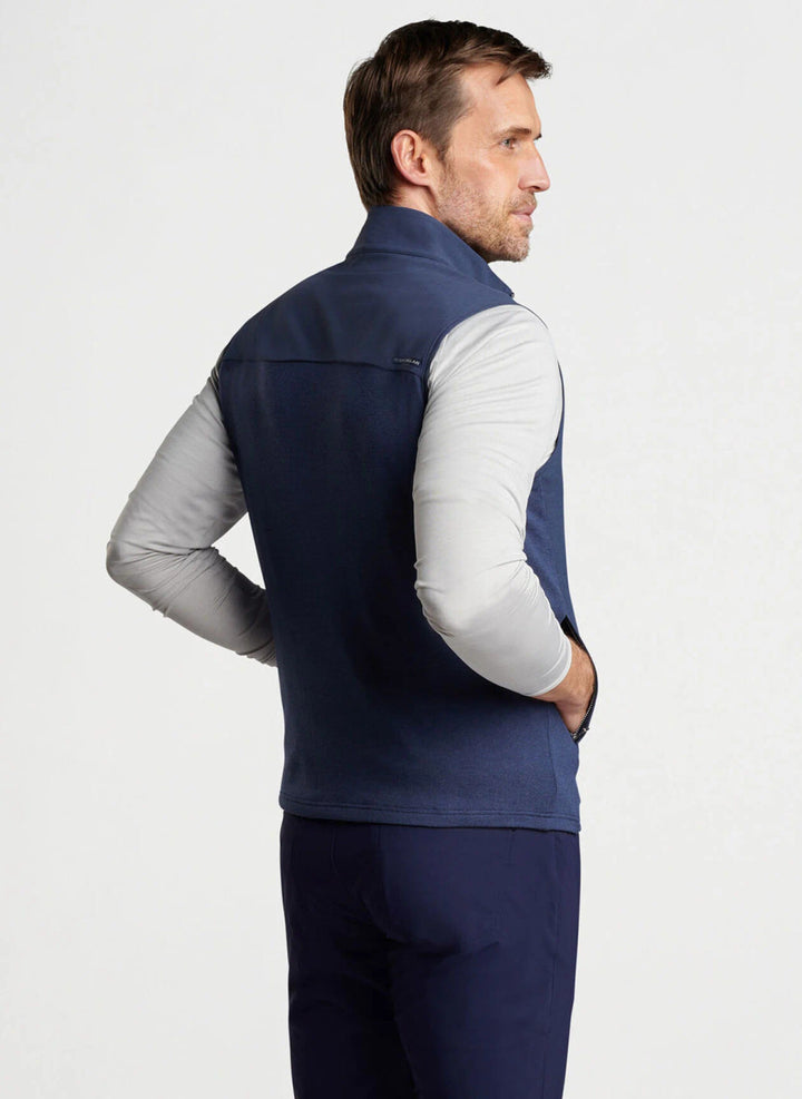 Peter Millar Solstice Performance Hybrid Full-Zip Vest: Navy