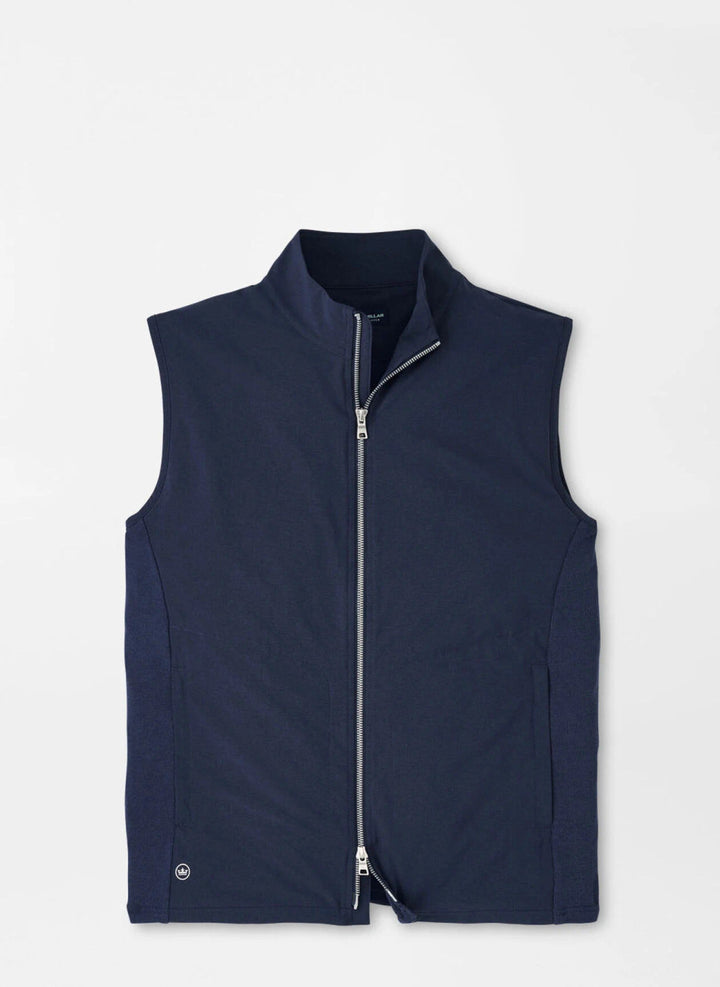 Peter Millar Solstice Performance Hybrid Full-Zip Vest: Navy