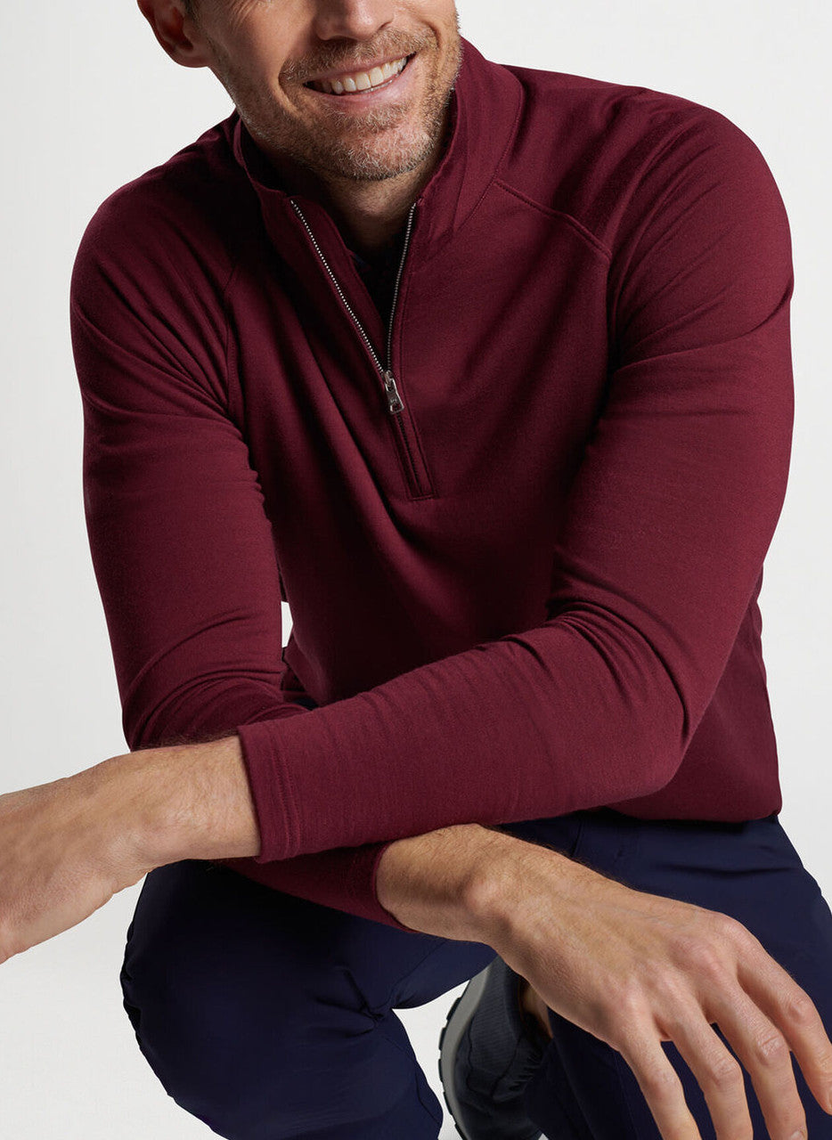 Peter Millar Crown Crafted Excursionist Flex Performance Pullover: Vermouth