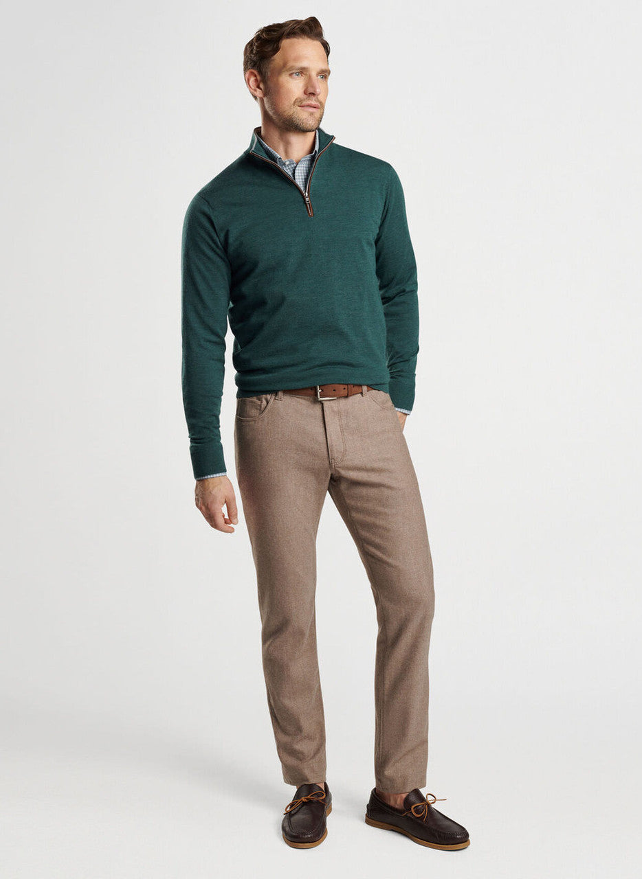 Peter Millar Crown Crafted Excursionist Flex Quarter-Zip Sweater: Lacinato