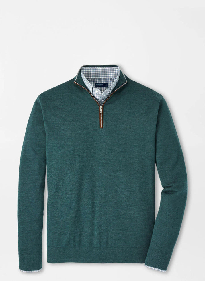 Peter Millar Crown Crafted Excursionist Flex Quarter-Zip Sweater: Lacinato