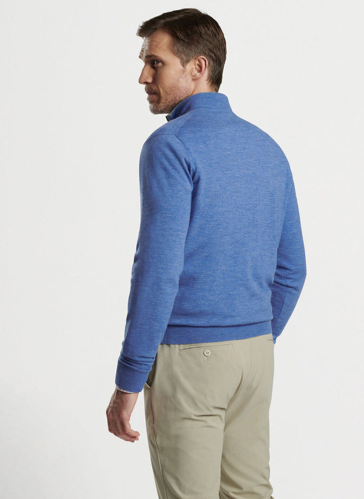 Peter Millar Crown Crafted Excursionist Flex Quarter-Zip Sweater: Nordic Blue