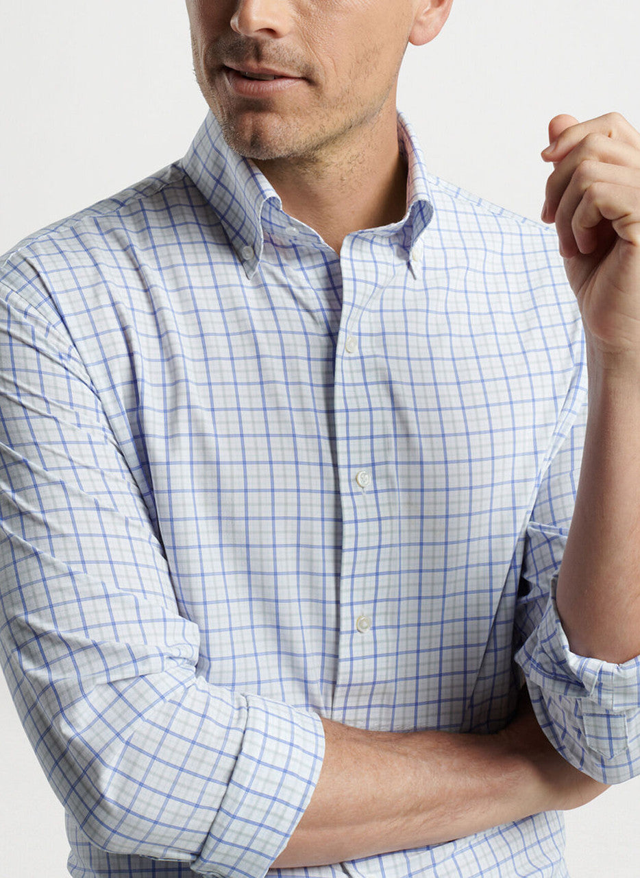 Peter Millar Crown Crafted Moors Performance Poplin Sport Shirt: Elixir